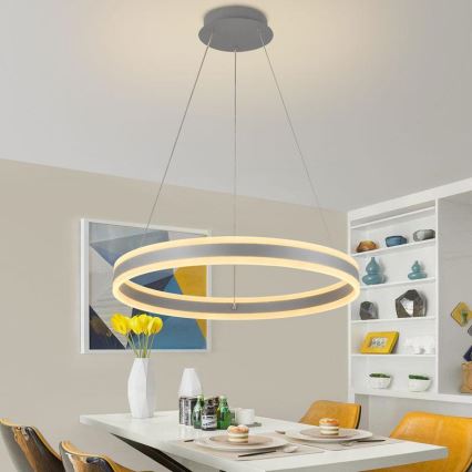 Lampadario a sospensione con filo LED dimmerabile LED/85W/230V 3000-6500K diametro 60 cm + telecomando
