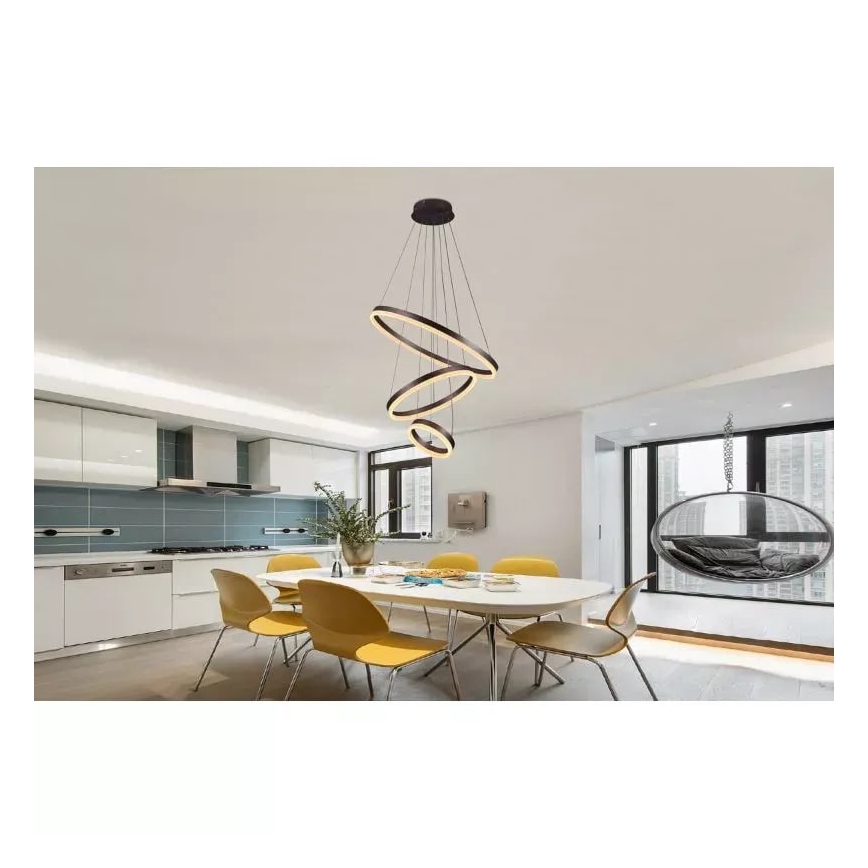 Lampadario a sospensione con filo LED dimmerabile LED/85W/230V 3000-6500K + telecomando