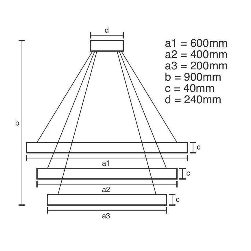 Lampadario a sospensione con filo LED dimmerabile LED/85W/230V 3000-6500K + telecomando