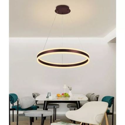 Lampadario a sospensione con filo LED dimmerabile LED/85W/230V 3000-6500K diametro 60 cm + telecomando