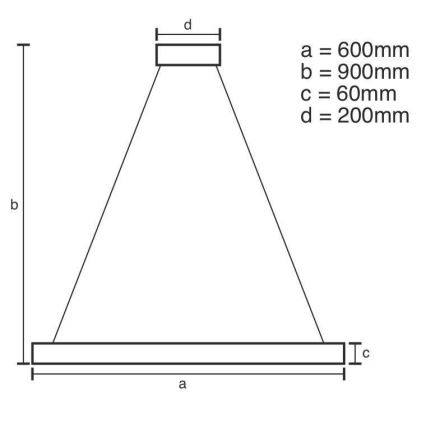 Lampadario a sospensione con filo LED dimmerabile LED/85W/230V 3000-6500K diametro 60 cm + telecomando