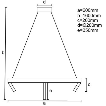 Lampadario a sospensione con filo LED dimmerabile LED/85W/230V 3000-6500K + telecomando