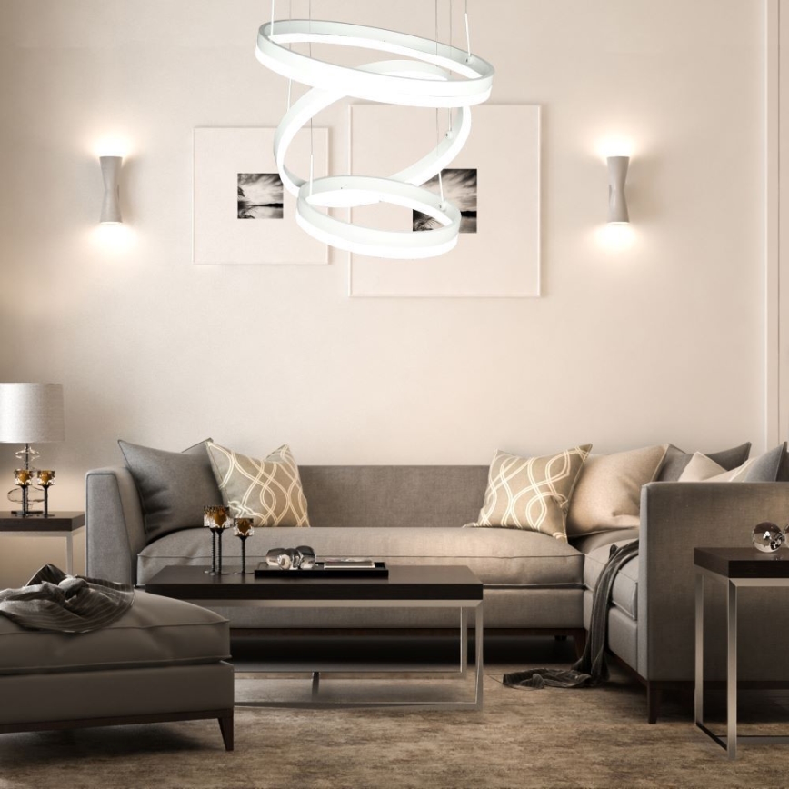Lampadario a sospensione con filo LED dimmerabile LED/86W/230V 3000K bianco
