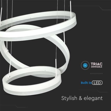 Lampadario a sospensione con filo LED dimmerabile LED/86W/230V 3000K bianco