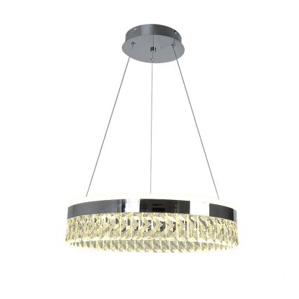 LED Lampadario di cristallo dimmerabile a filo LED/90W/230V 3000-6500K cromo lucido + telecomando