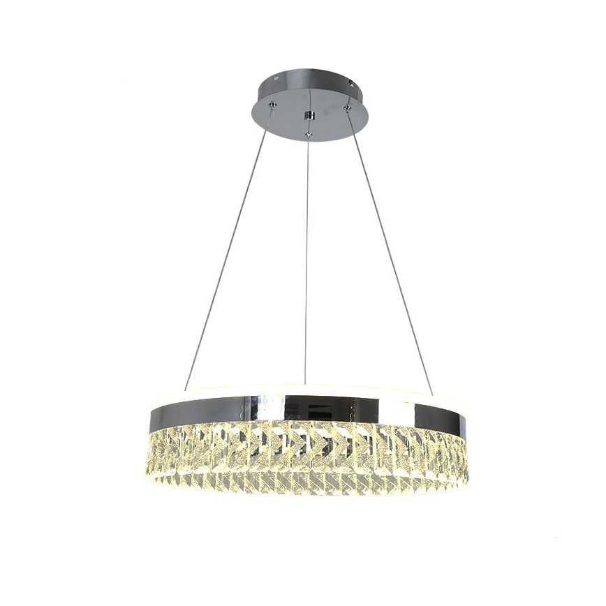 LED Lampadario di cristallo dimmerabile a filo LED/90W/230V 3000-6500K cromo lucido + telecomando