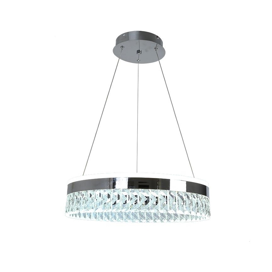 LED Lampadario di cristallo dimmerabile a filo LED/90W/230V 3000-6500K cromo lucido + telecomando