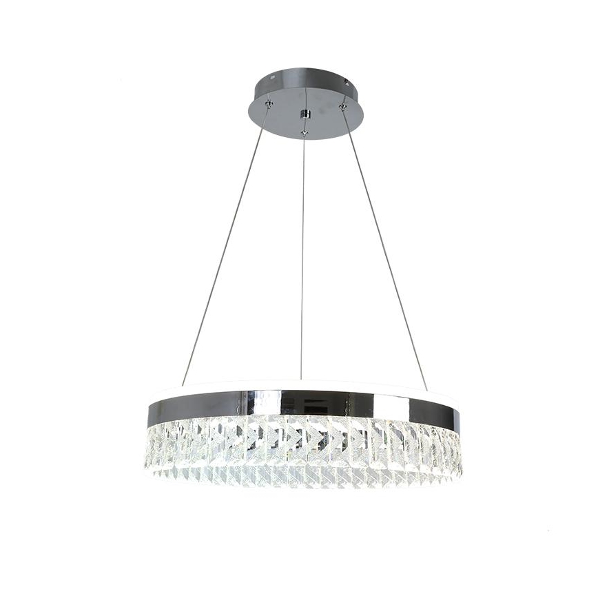 LED Lampadario di cristallo dimmerabile a filo LED/90W/230V 3000-6500K cromo lucido + telecomando