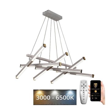 Lampadario a sospensione con filo LED dimmerabile LED/90W/230V 3000-6500K diametro 80 cm + telecomando