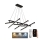 Lampadario a sospensione con filo LED dimmerabile LED/90W/230V 3000-6500K + telecomando