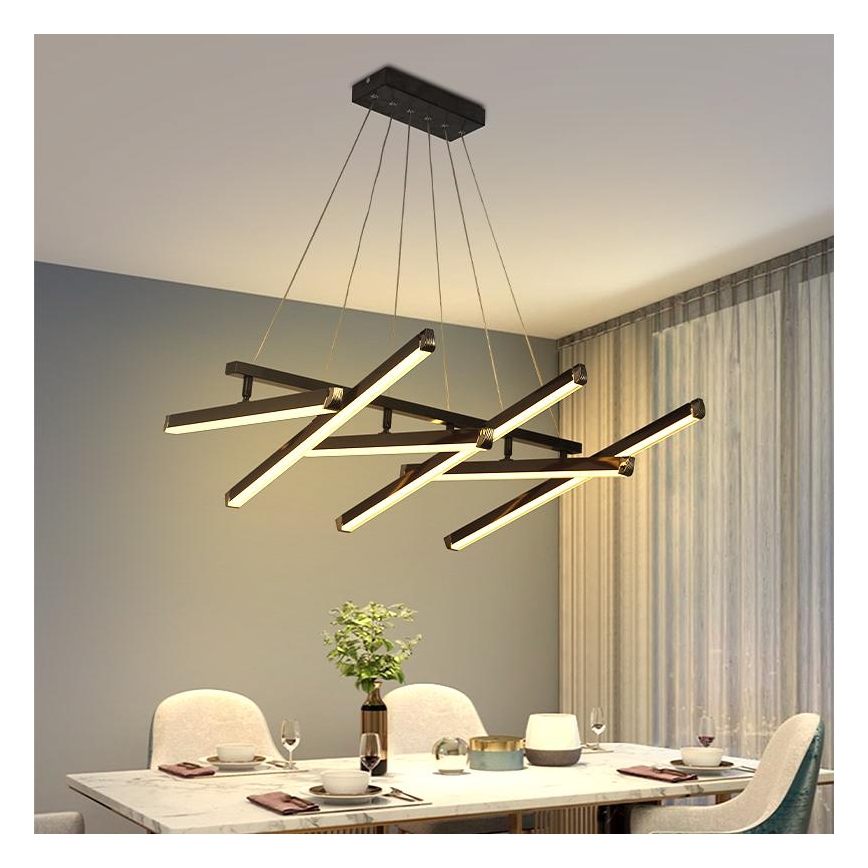 Lampadario a sospensione con filo LED dimmerabile LED/90W/230V 3000-6500K + telecomando