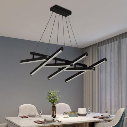 Lampadario a sospensione con filo LED dimmerabile LED/90W/230V 3000-6500K + telecomando