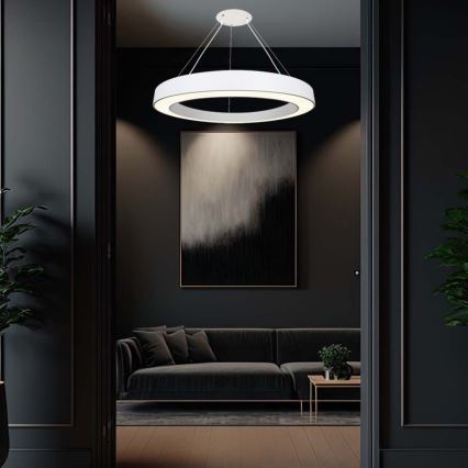 Lampadario a sospensione con filo LED dimmerabile LED/90W/230V 4000K diametro 100 cm bianco