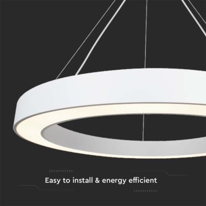 Lampadario a sospensione con filo LED dimmerabile LED/90W/230V 4000K diametro 100 cm bianco