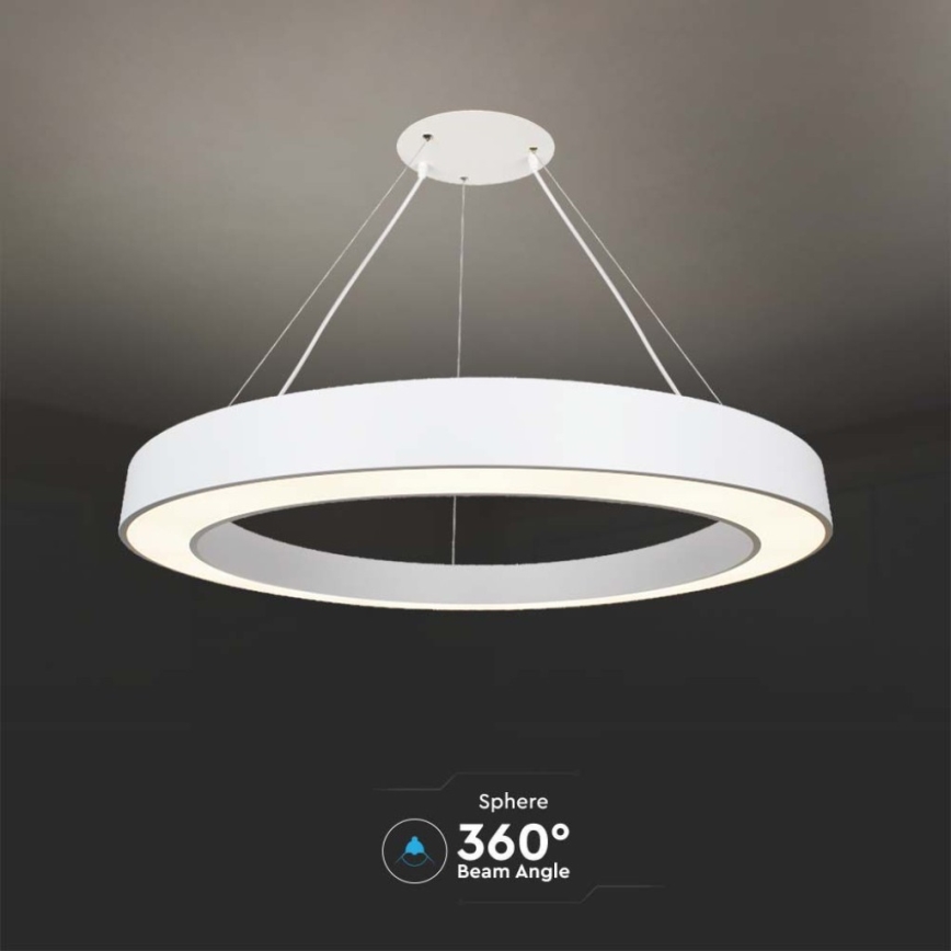 Lampadario a sospensione con filo LED dimmerabile LED/90W/230V 4000K diametro 100 cm bianco
