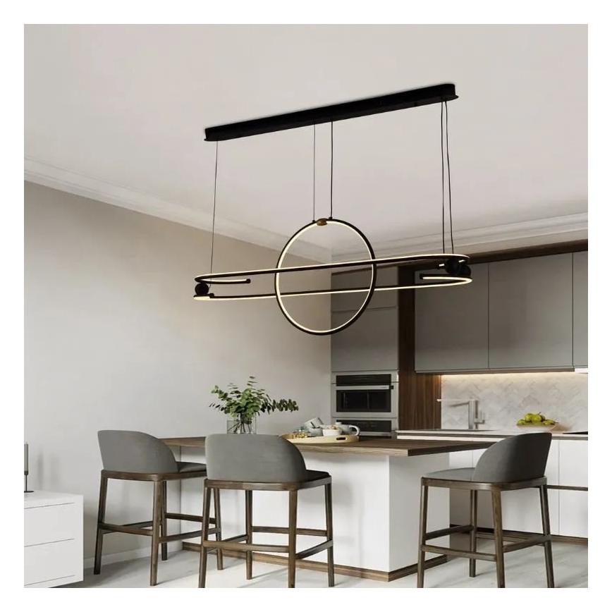 Lampadario a sospensione con filo LED dimmerabile LED/95W/230V 3000-6500K + telecomando