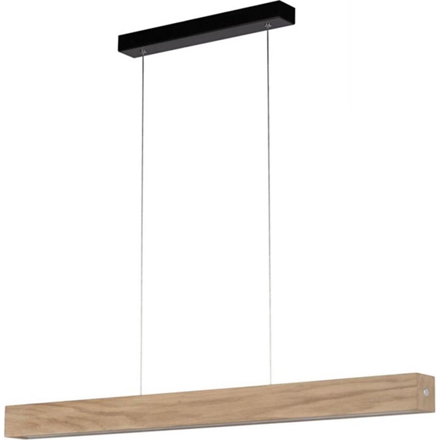 Lampadario a sospensione con filo LED dimmerabile LEON 3xLED/18W/230V quercia