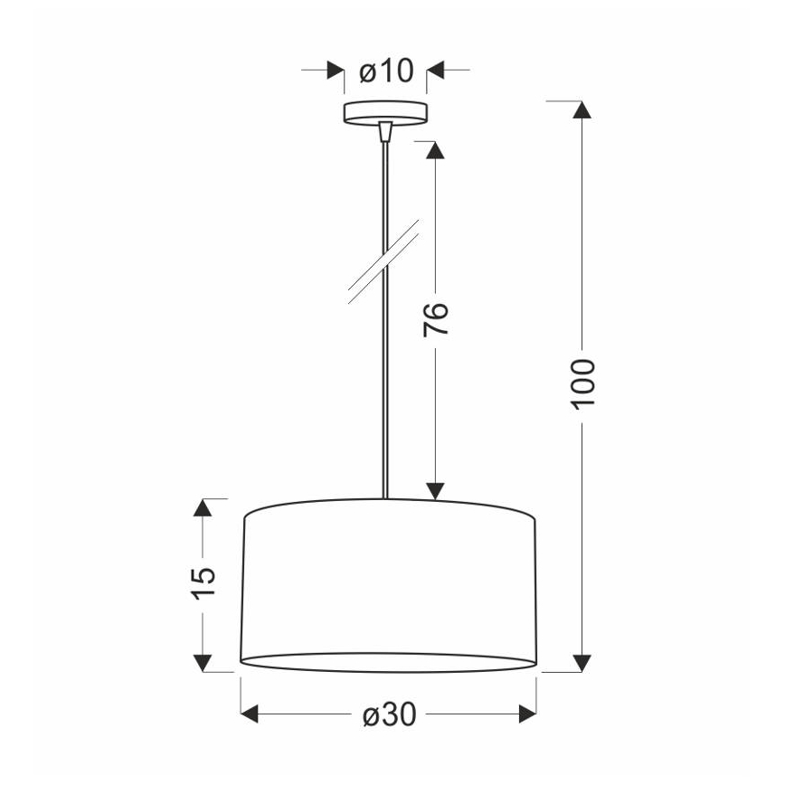 Lampadario a sospensione con filo LEGNO 1xE27/40W/230V diametro 30 cm marrone