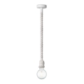 Lampadario a sospensione con filo LEONARDO ROPE 1xE27/10W/230V bianco