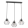 Lampadario a sospensione con filo LETI 3xE27/15W/230W nero
