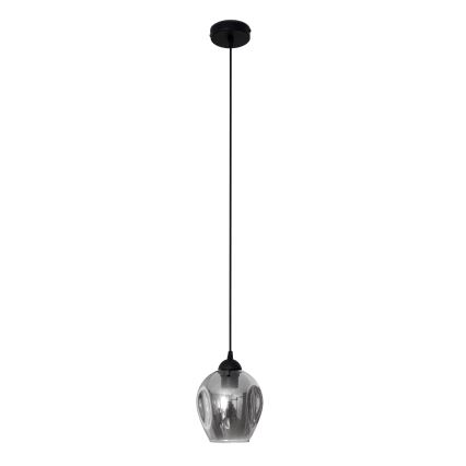 Lampadario a sospensione con filo LILI 1xE27/15W/230V nero/grigio