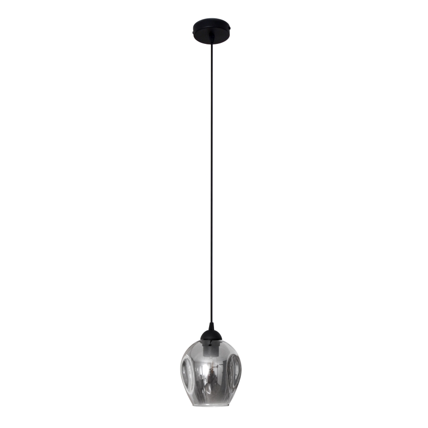 Lampadario a sospensione con filo LILI 1xE27/15W/230V nero/grigio