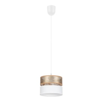 Lampadario a sospensione con filo LIMA 1xE27/60W/230V oro/bianco