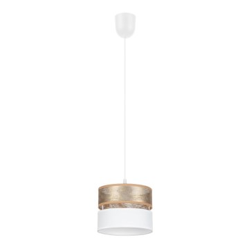 Lampadario a sospensione con filo LIMA 1xE27/60W/230V oro/bianco