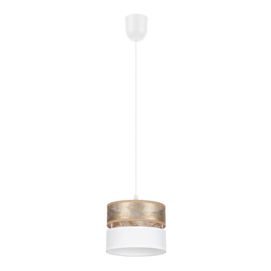 Lampadario a sospensione con filo LIMA 1xE27/60W/230V oro/bianco