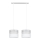 Lampadario a sospensione con filo LIMA 2xE27/60W/230V argento/bianco