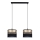 Lampadario a sospensione con filo LIMA 2xE27/60W/230V oro/nero