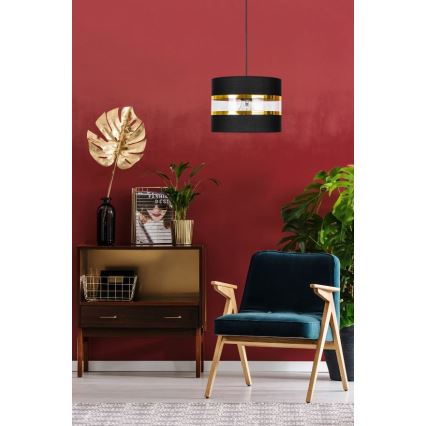 Lampadario a sospensione con filo LIND 1xE27/60W/230V nero