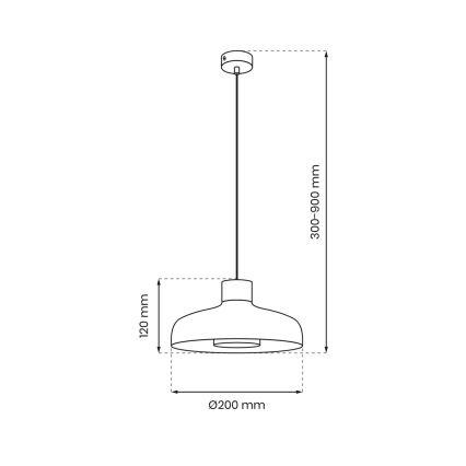 Lampadario a sospensione con filo LINEA 1xGX53/12W/230V nero