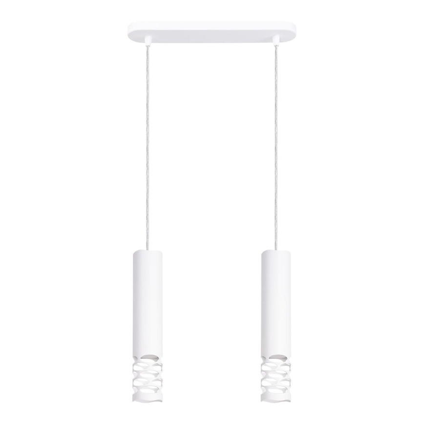Lampadario a sospensione con filo LIRO 2xGU10/10W/230V bianco