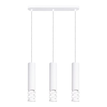 Lampadario a sospensione con filo LIRO 3xGU10/10W/230V bianco