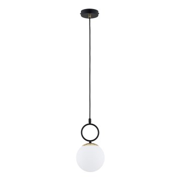 Lampadario a sospensione con filo LISTER 1xE14/10W/230V nero/bianco