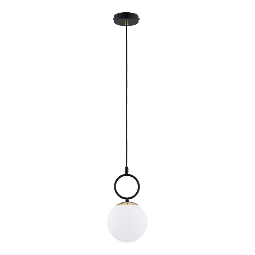 Lampadario a sospensione con filo LISTER 1xE14/10W/230V nero/bianco