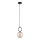 Lampadario a sospensione con filo LISTER 1xE14/10W/230V nero/fumé beige