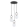 Lampadario a sospensione con filo LISTER 3xE14/10W/230V nero/bianco