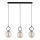 Lampadario a sospensione con filo LISTER 3xE14/10W/230V nero/fumé beige