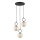 Lampadario a sospensione con filo LISTER 3xE14/10W/230V nero/fumé beige