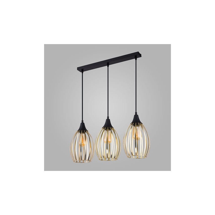 Lampadario a sospensione con filo LIZA 3xE27/60W/230V