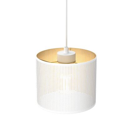 Lampadario a sospensione con filo LOFT SHADE 1xE27/60W/230V diametro 18 cm bianco/oro