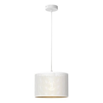 Lampadario a sospensione con filo LOFT SHADE 1xE27/60W/230V diametro 25 cm bianco/oro