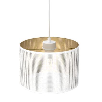 Lampadario a sospensione con filo LOFT SHADE 1xE27/60W/230V diametro 25 cm bianco/oro