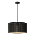 Lampadario a sospensione con filo LOFT SHADE 1xE27/60W/230V diametro 40 cm nero/oro