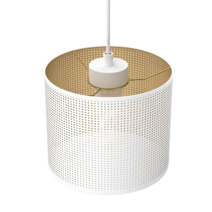 Lampadario a sospensione con filo LOFT SHADE 3xE27/60W/230V bianco/oro