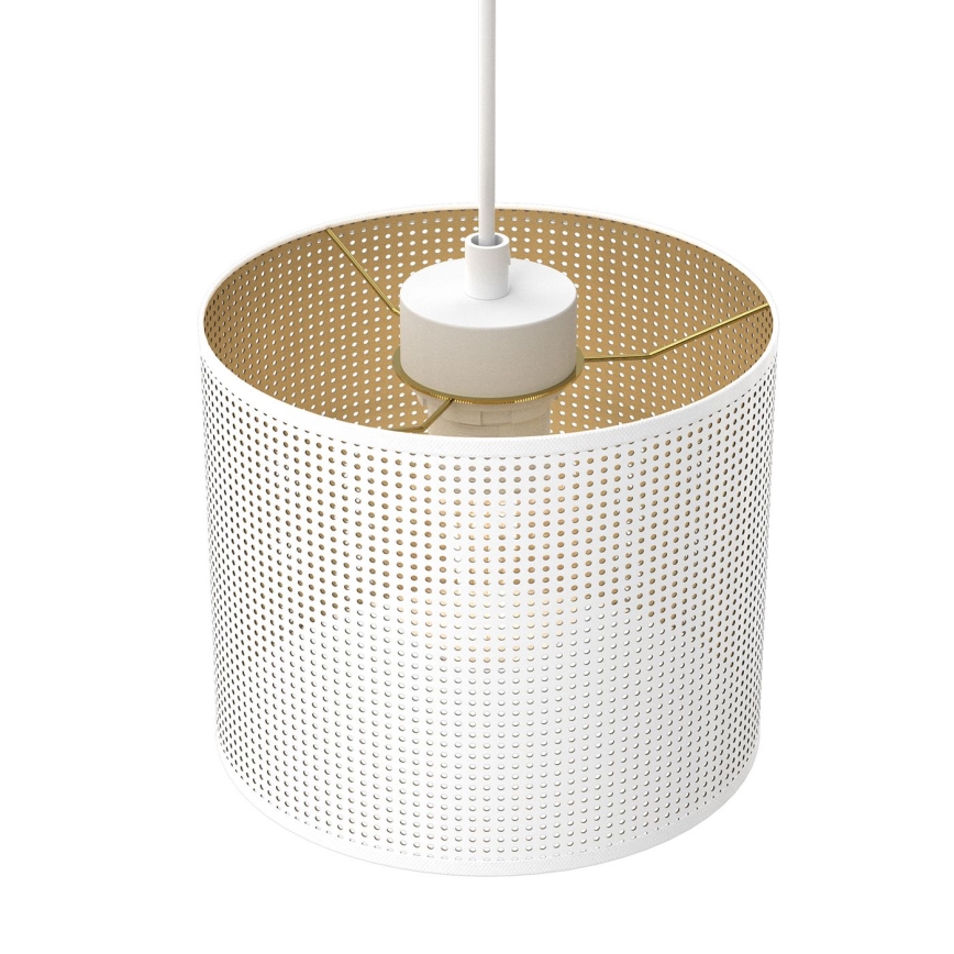 Lampadario a sospensione con filo LOFT SHADE 3xE27/60W/230V bianco/oro