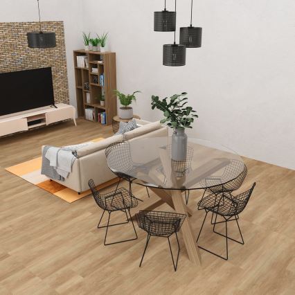Lampadario a sospensione con filo LOFT SHADE 3xE27/60W/230V nero