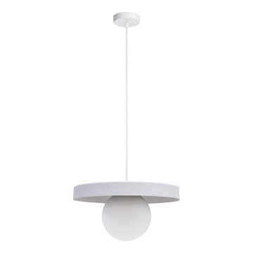 Lampadario a sospensione con filo LOME 1xE27/60W/230V bianco